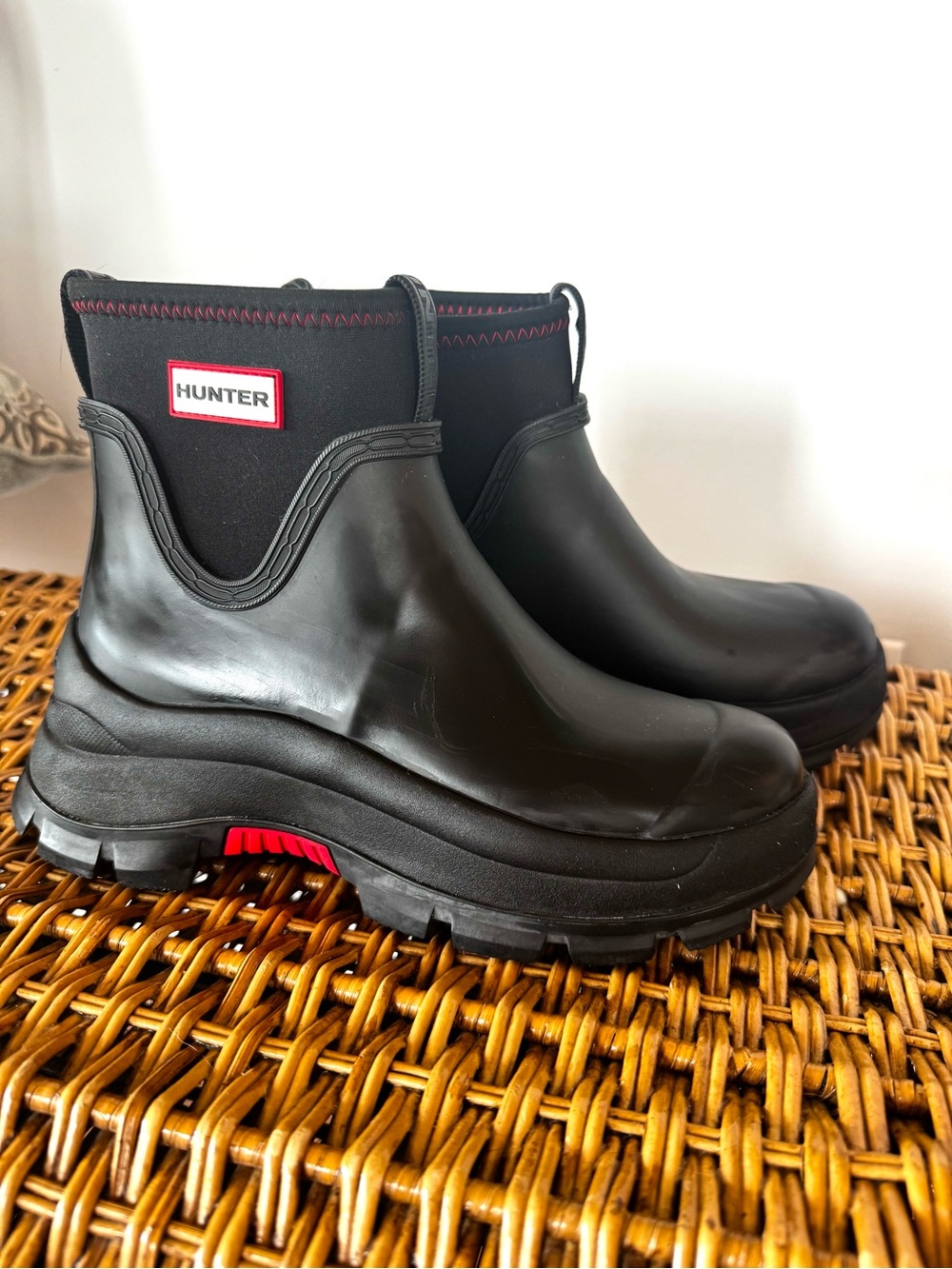 Free People Hunter Eloise Lug Sole Black Waterproof Rain/Winter Boots - Picture 2 of 7